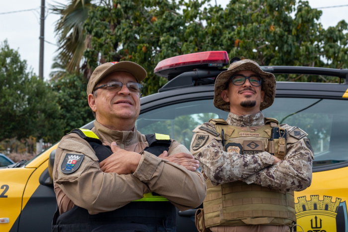 Senhor Nelson e Jeferson atuam na GCMV