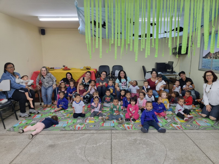 Crianças de Cmei em São Cristóvão se divertem com atividade lúdica