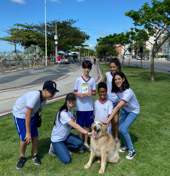 Processo educativo com alunos da rede municipal