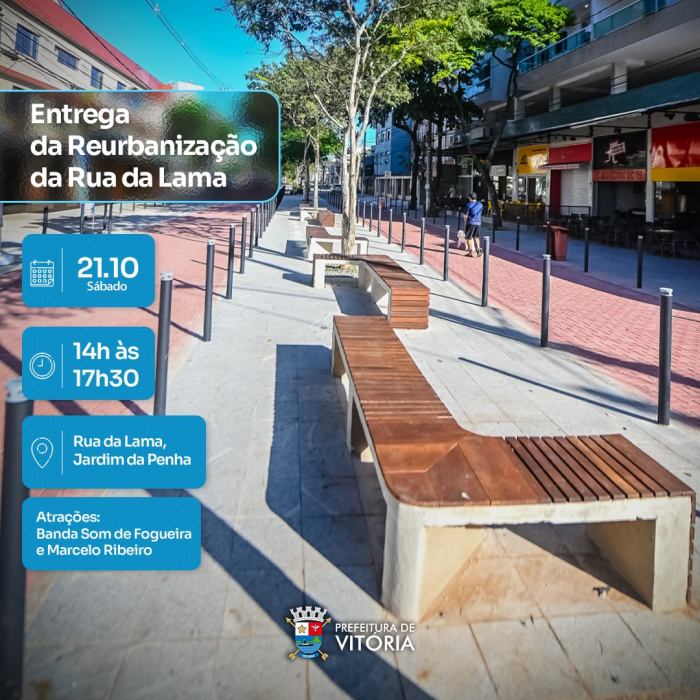 Convite para entrega da reurbanização da Rua da Lama
