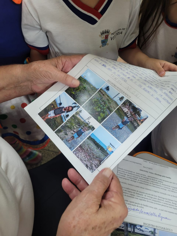 Alunos de Cmei apresentam o que aprenderam sobre ecossistema de restinga