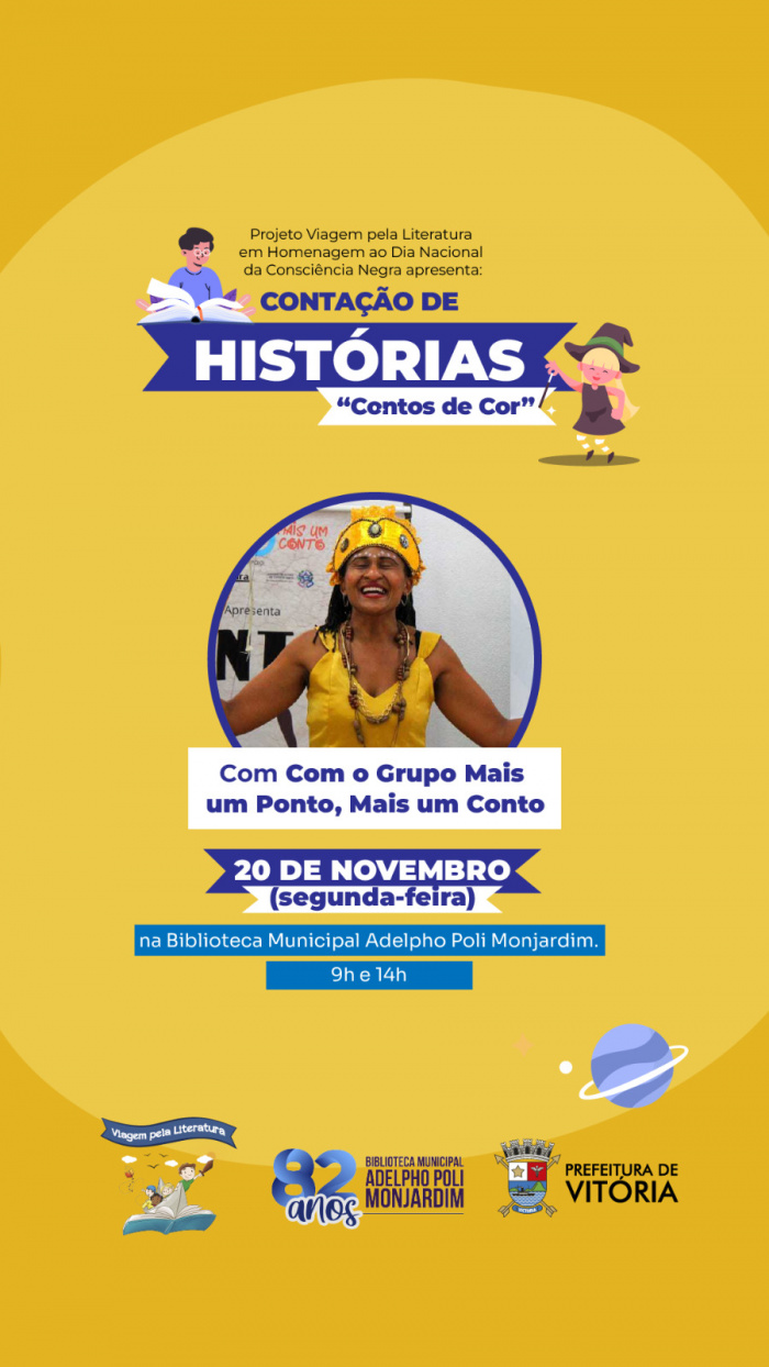 Contação de Histórias homenageia Dia da Consciência Negra.