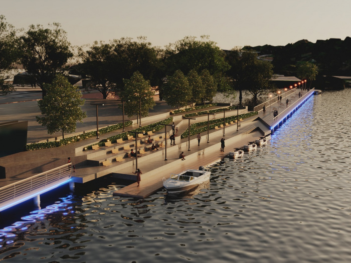 Projeto de urbanização no Canal de Camburi