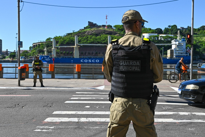 Guarda no Circuito da Folia no carnaval do Centro