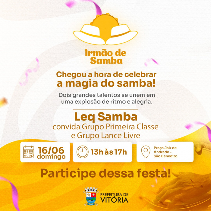 Encontro acontece no próximo domingo a partir das 13 horas.