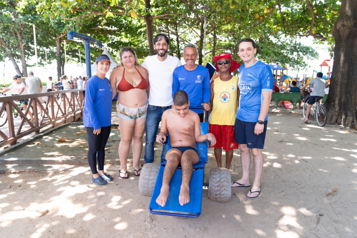 Lançamento do segundo ponto de Praia Acessível em Vitória - Jardim Camburi