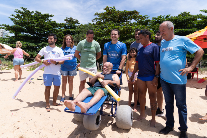 Lançamento do segundo ponto de Praia Acessível em Vitória - Jardim Camburi