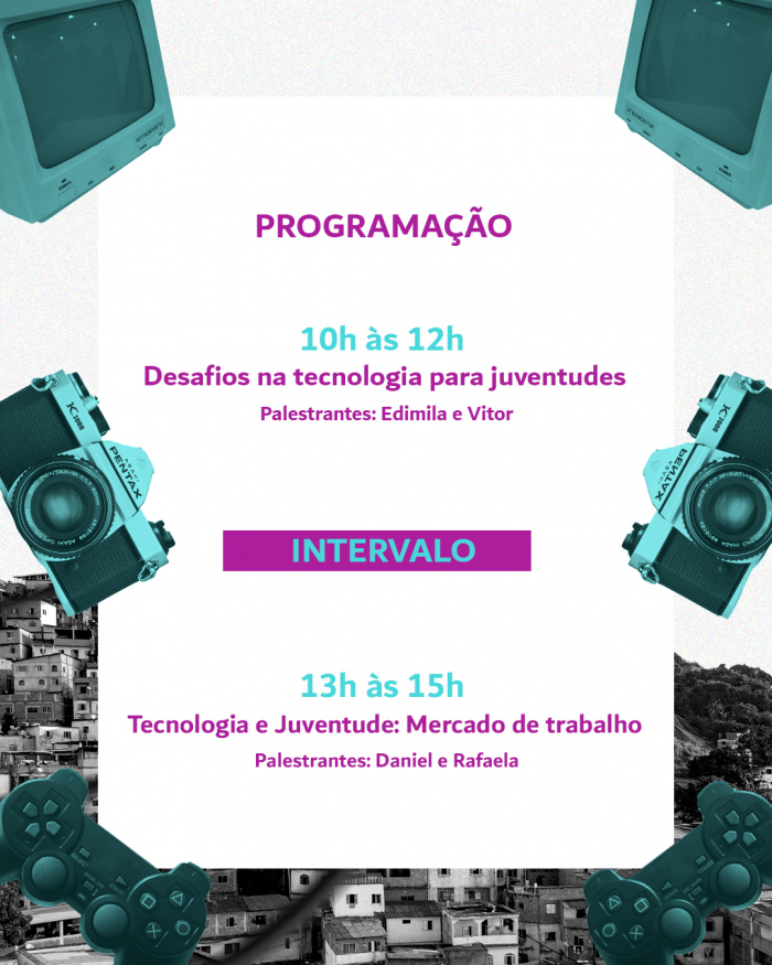 Palestras são gratuitas e não há necessidade de agendamento.