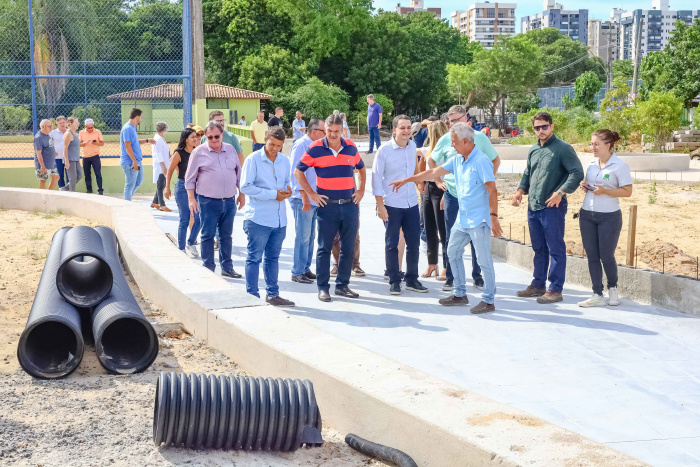 Visita técnica nas obras da reforma da Praça Benedito Rodrigues da Cruz, Mata da Praia