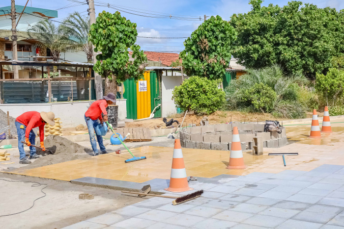 Visita técnica nas obras da reforma da Praça Benedito Rodrigues da Cruz, Mata da Praia