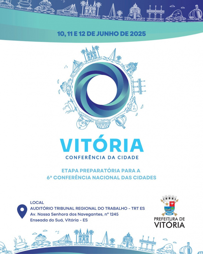 Vitória realizará 6ª Conferencia Municipal das Cidades entre os dias 10 e 12 de junho.