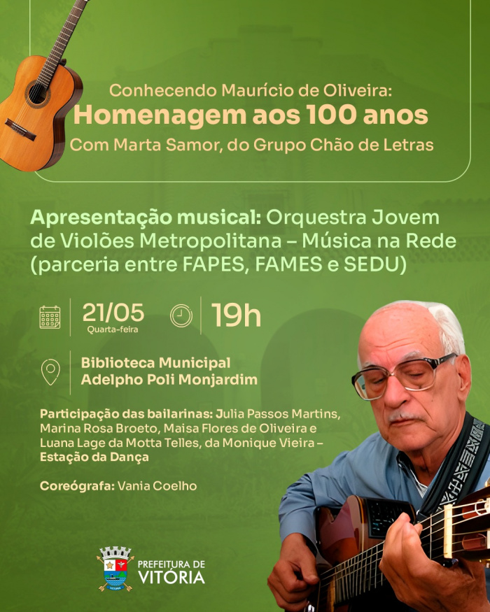Evento acontece na próxima quarta (21) às 19 horas.