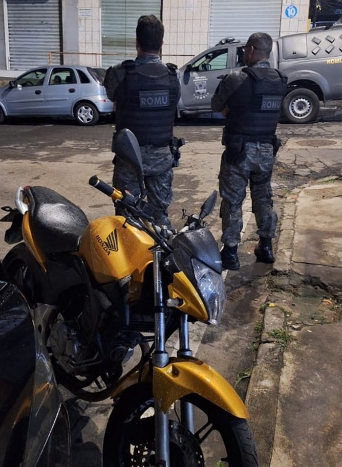 Moto recuperada pela Guarda de Vitória bairro Bela Vista