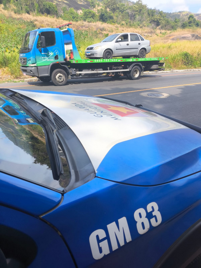 Guarda de Vitória recupera carro de motorista de app levado após sequestro