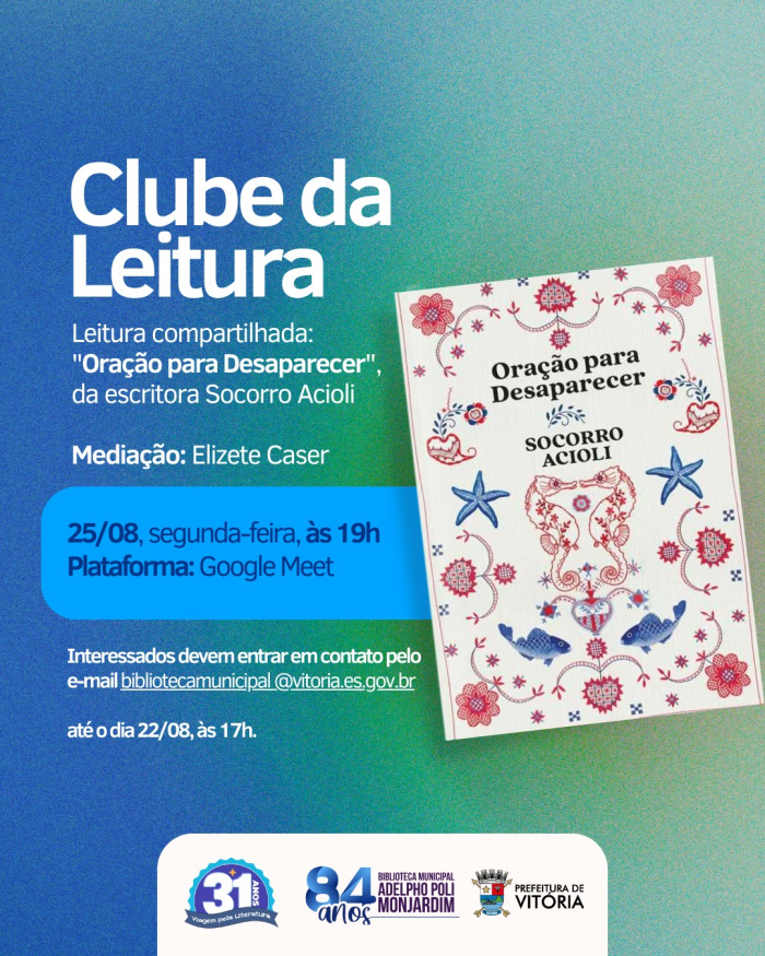 Inscrições para participar vão até sexta-feira (22).