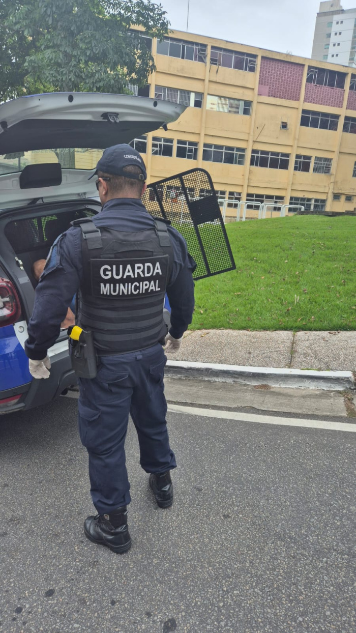 Criminoso invade prédio abandonado, furta fios e acaba detido pela Guarda de Vitória