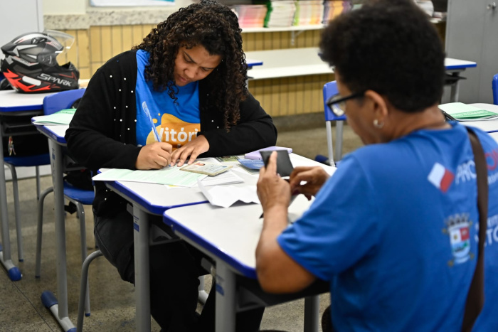 Vitória com Você na EMEF Zilda Andrade, no bairro da Penha