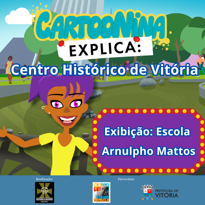 Lei Rubem Braga: Alunos assistem à animação sobre o Centro Histórico de Vitória