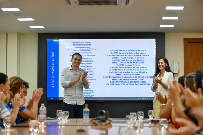 Anúncio da ampliação para 50 escolas de tempo integral em Vitória