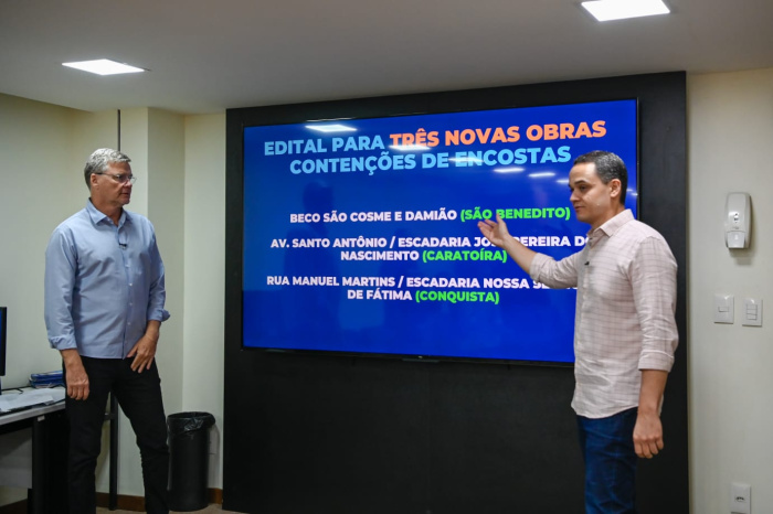 PMV lança edital para obras de contenção de encostas em Caratoíra, Conquista e São Benedito