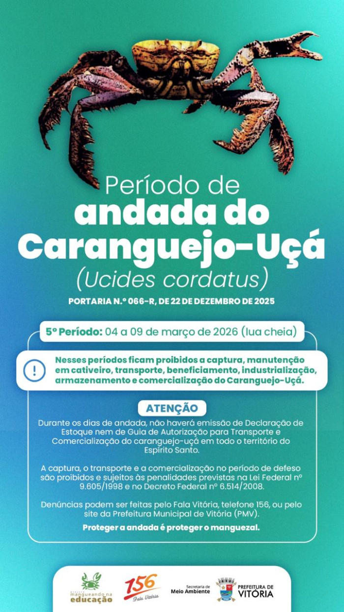 Estudantes da orla do manguezal participam de ações educativas na 5ª andada do caranguejo-uçá