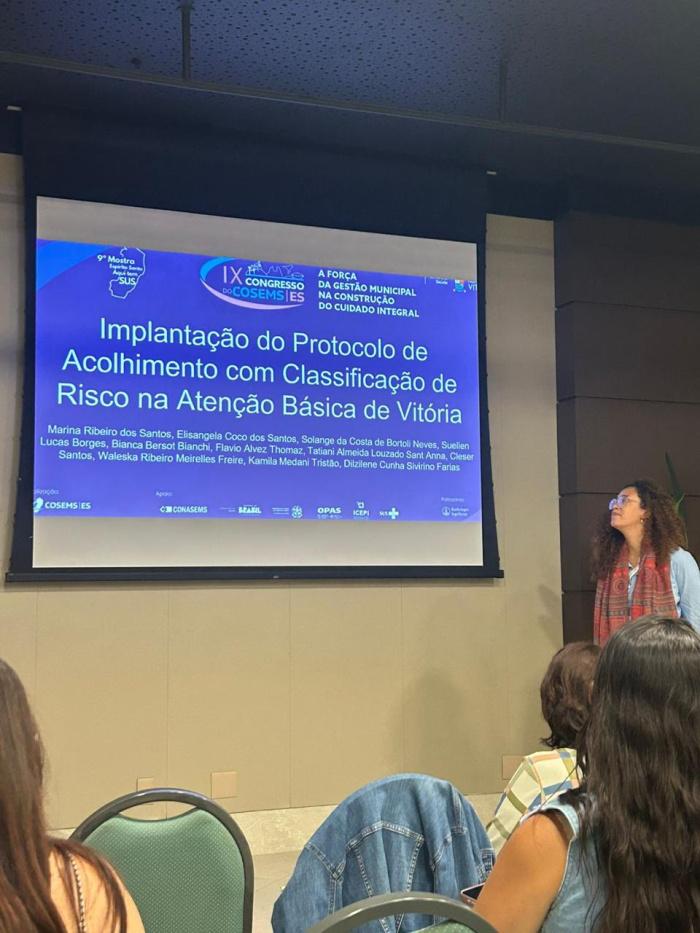 Protocolo de acolhimento nas UBS de Vitória é apresentado em congresso estadual