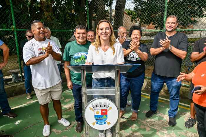 A ordem de serviço foi assinada pela prefeita de Vitória, Cris Samorini.