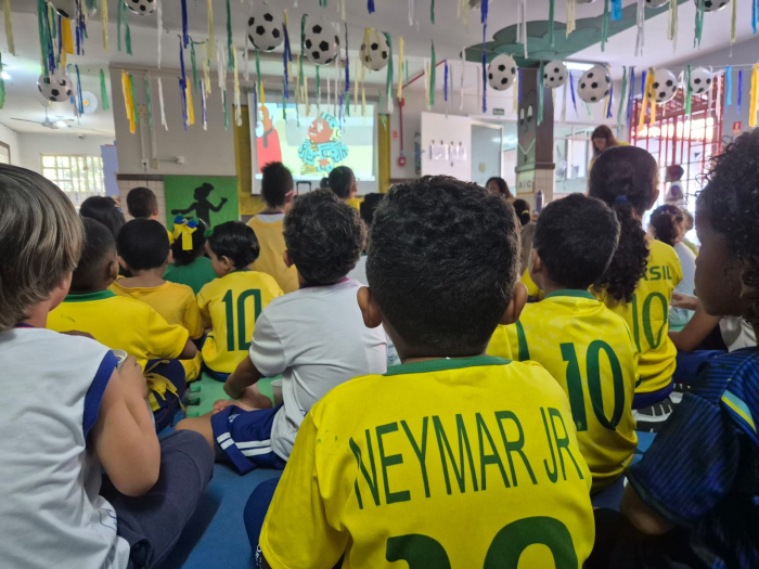 Crianças no Cmei Nelcy da Silva Braga
