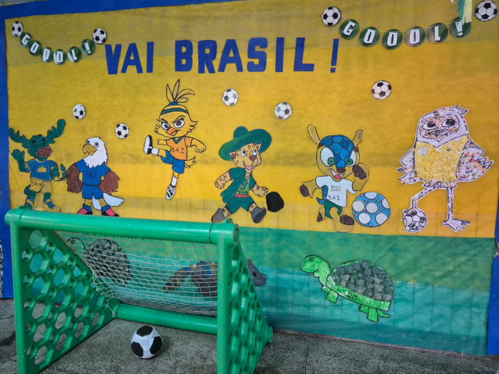 Gol para brincadeiras no Cmei Nelcy da Silva Braga