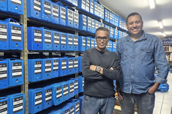 Vadilson Malaquias e Ewerton Nicolau comemoram a visibilidade que o acervo histórico vai ganhar