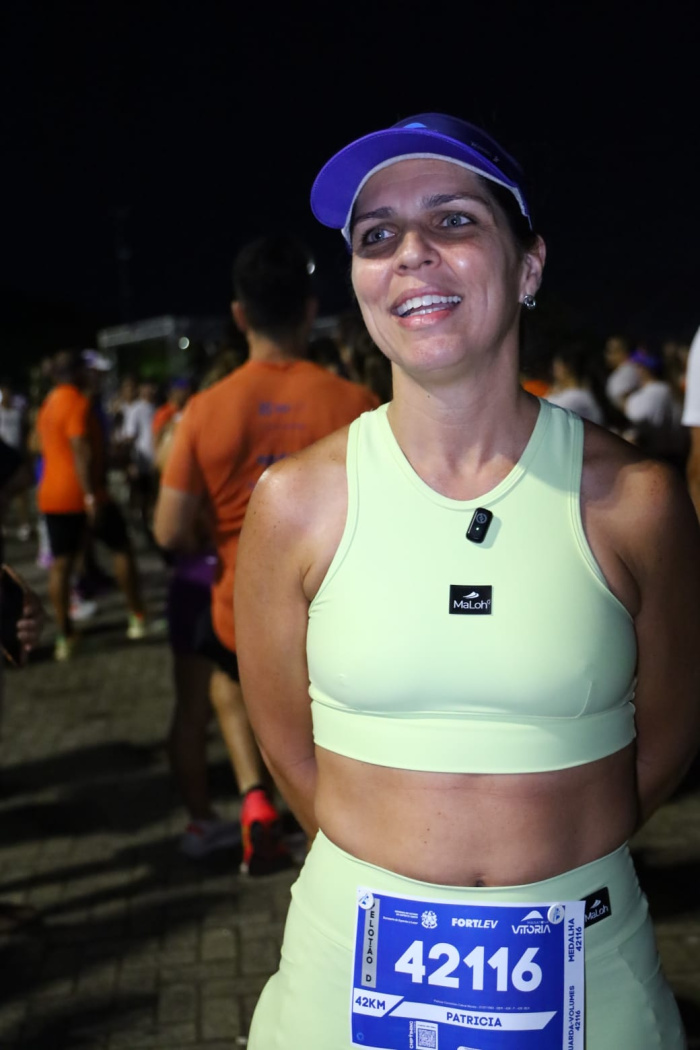 A corredora Patrícia Cabral enfrentou pela primeira vez os 42 km.
