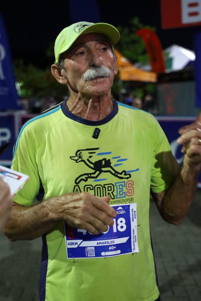 Amarílio Braga, completou sua 49ª Maratona neste domingo (29).