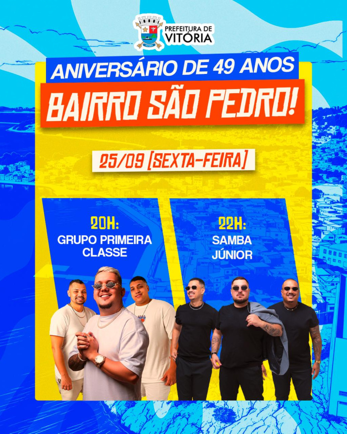 Aniversário de 49 anos de São Pedro terá dois dias de samba, pagode e música na Grande São Pedro