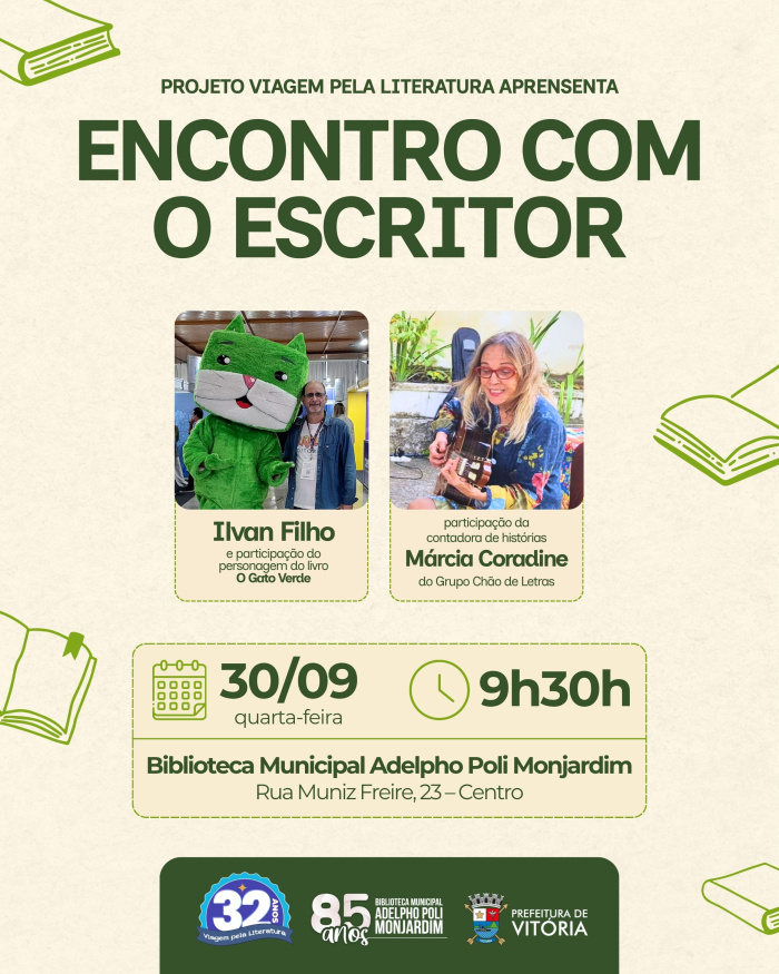 Viagem pela Literatura promove encontro de crianças com o escritor Ilvan Filho